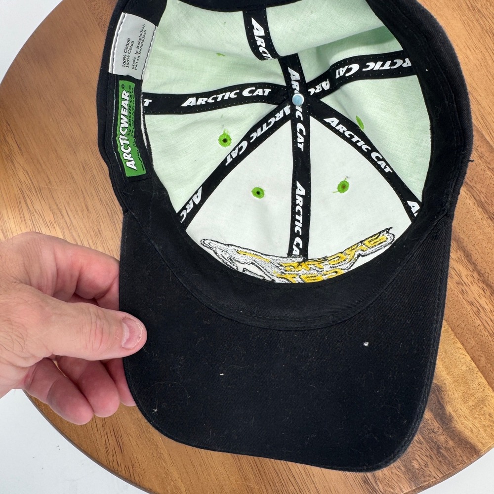 Arctic Cat Hat Men OSFA Green Black Embroidered Snowmobile Racing Baseball Cap - Picture 16 of 16